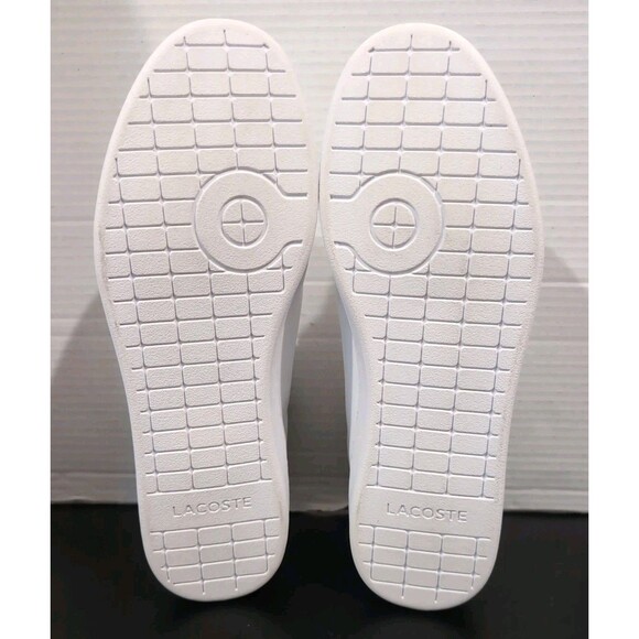 LACOSTE ?HYDEZ 119 WHITE LEATHER LIFESTYLE SNEAKERS IN SIZE MEN\'S 12 EUC